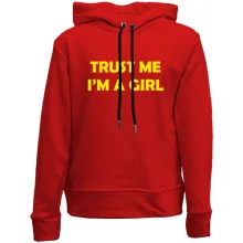 Детское худи без начеса Trust Me I`m A Girl
